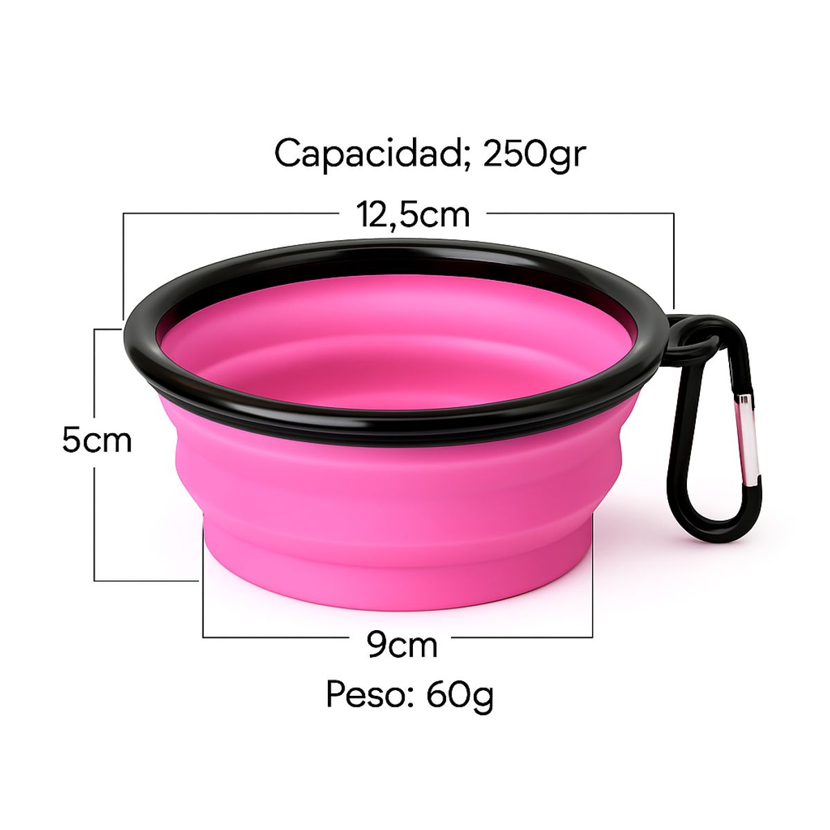 HOOPET - Plato De Goma Plegable Portátil Para Agua O Comida Mascotas