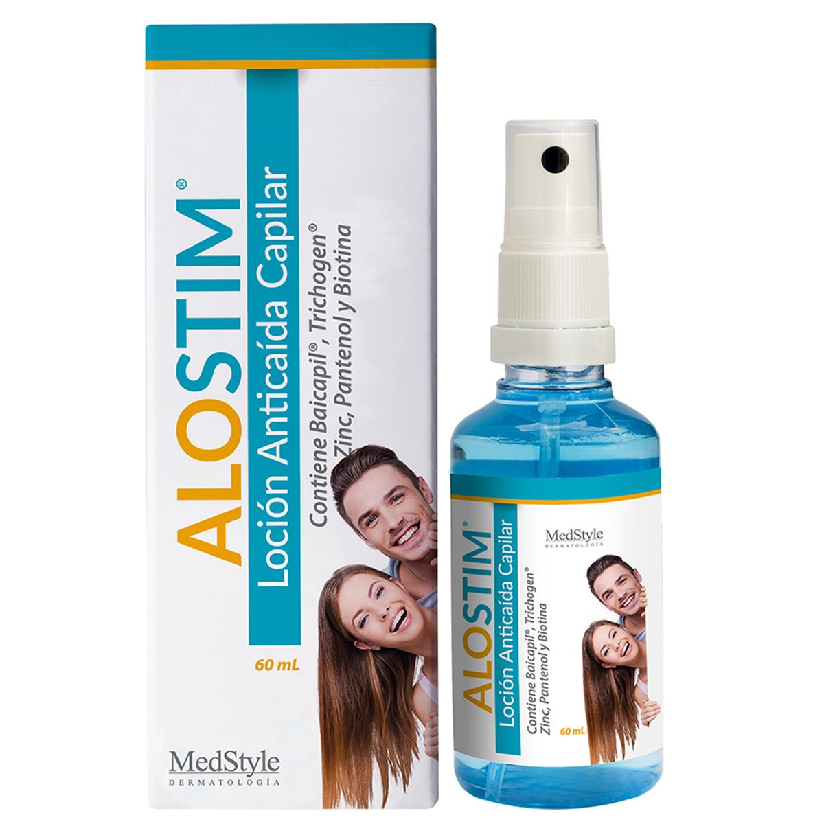 ALOSTIM - ALOSTIM LOCIÓN, anticaida capilar 60 mL con atomizador
