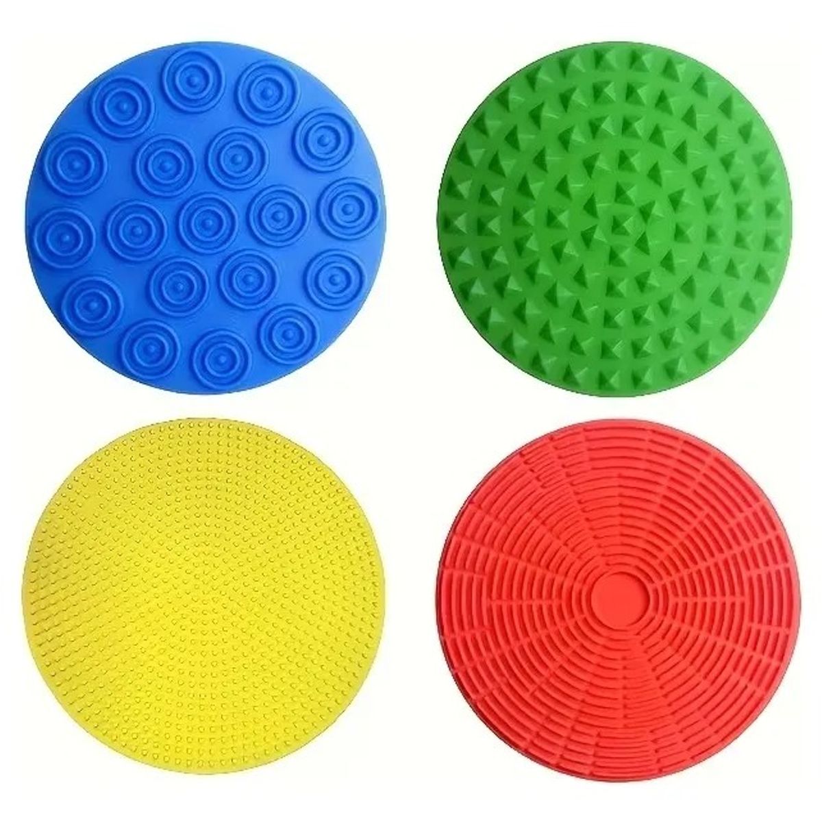 GENERICO - Discos Sensoriales Antideslizantes 17cm Set x4 Estimulación Sensorial Niños