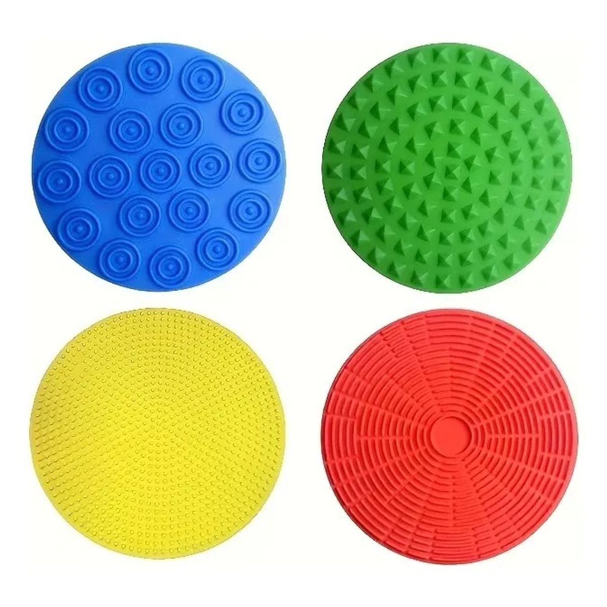 GENERICO - Discos Sensoriales Antideslizantes 17cm Set x4 Estimulación Sensorial Niños