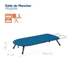 HOMECLAF - Tabla de Planchar de Mesa Plegable Azul compacta y portátil