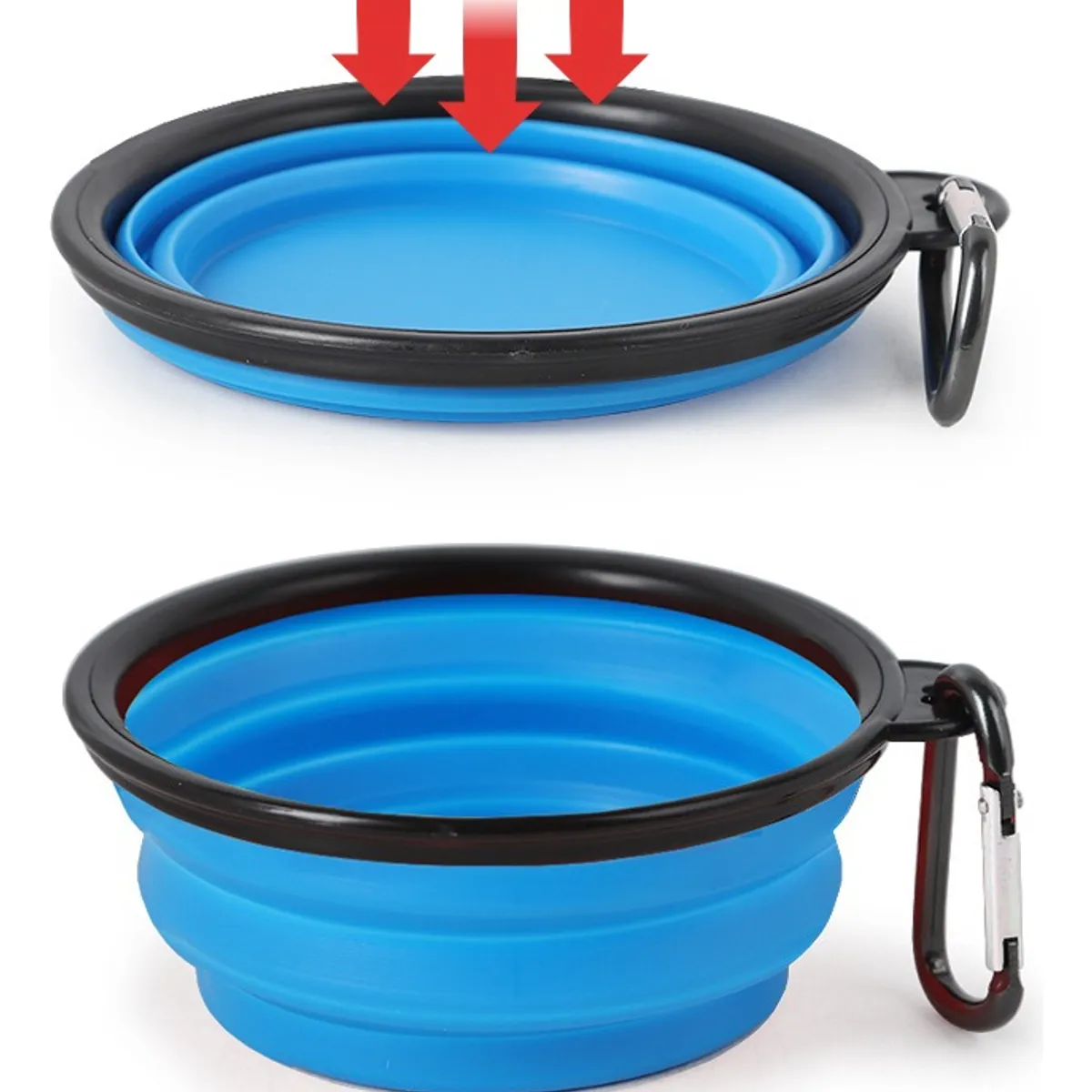 HOOPET - Plato De Goma Plegable Portátil Para Agua O Comida Mascotas