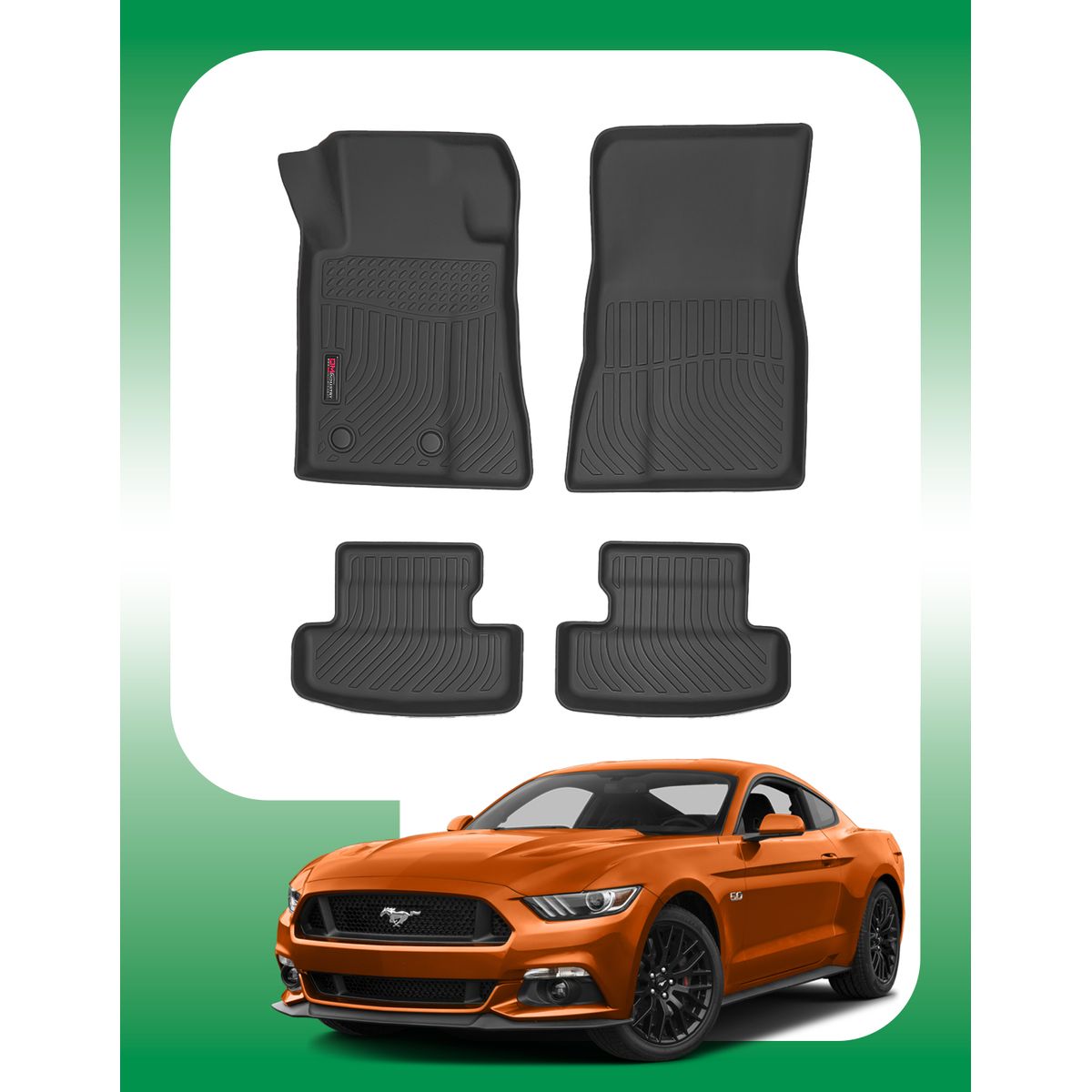 OM INDUSTRIAS PREMIUM - Piso Bandeja Calce Perfecto Ford Mustang 2015-2026