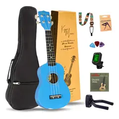 GENERICO - Ukelele Soprano Music 21″ + Funda + Afinador + Accesorios Ideal Para Aprender