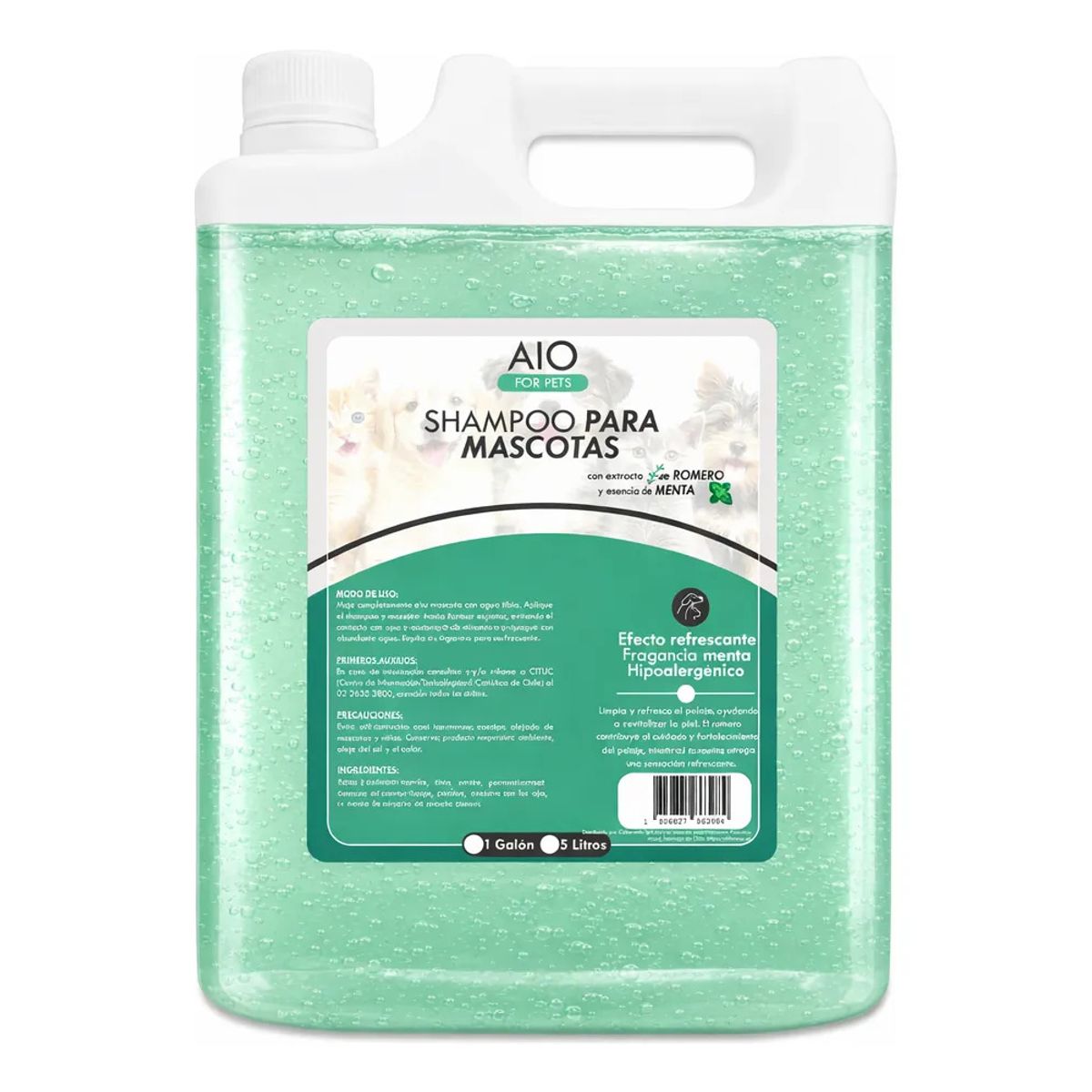 GENERICO - Shampoo Mascotas Menta & Romero 5 Lts Efecto Refrescante