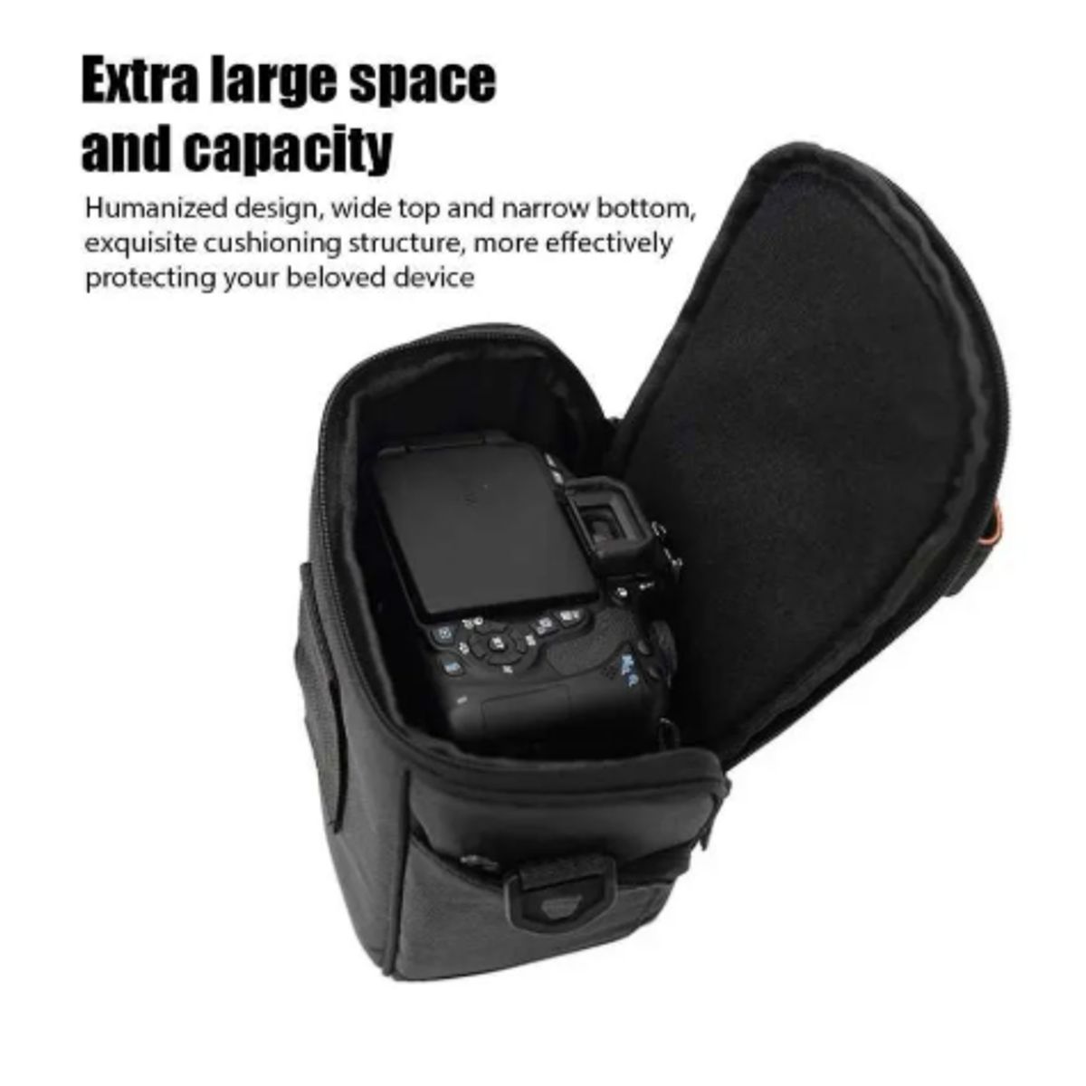 GENERICO - Bolso Camara Reflex Compatible Canon Nikon Etc Impermeable Negro