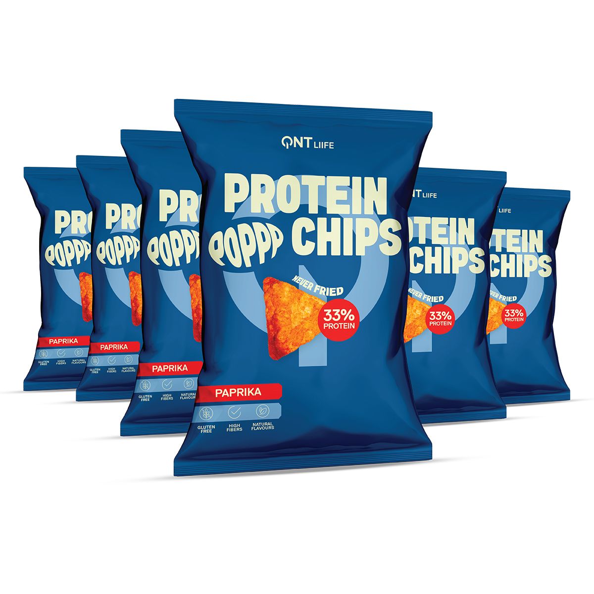 QNT - Pack X 12 Chips De Proteina 50 Gr. Qnt Paprika