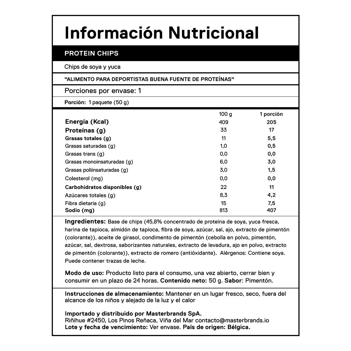 QNT - Pack X 12 Chips De Proteina 50 Gr. Qnt Paprika