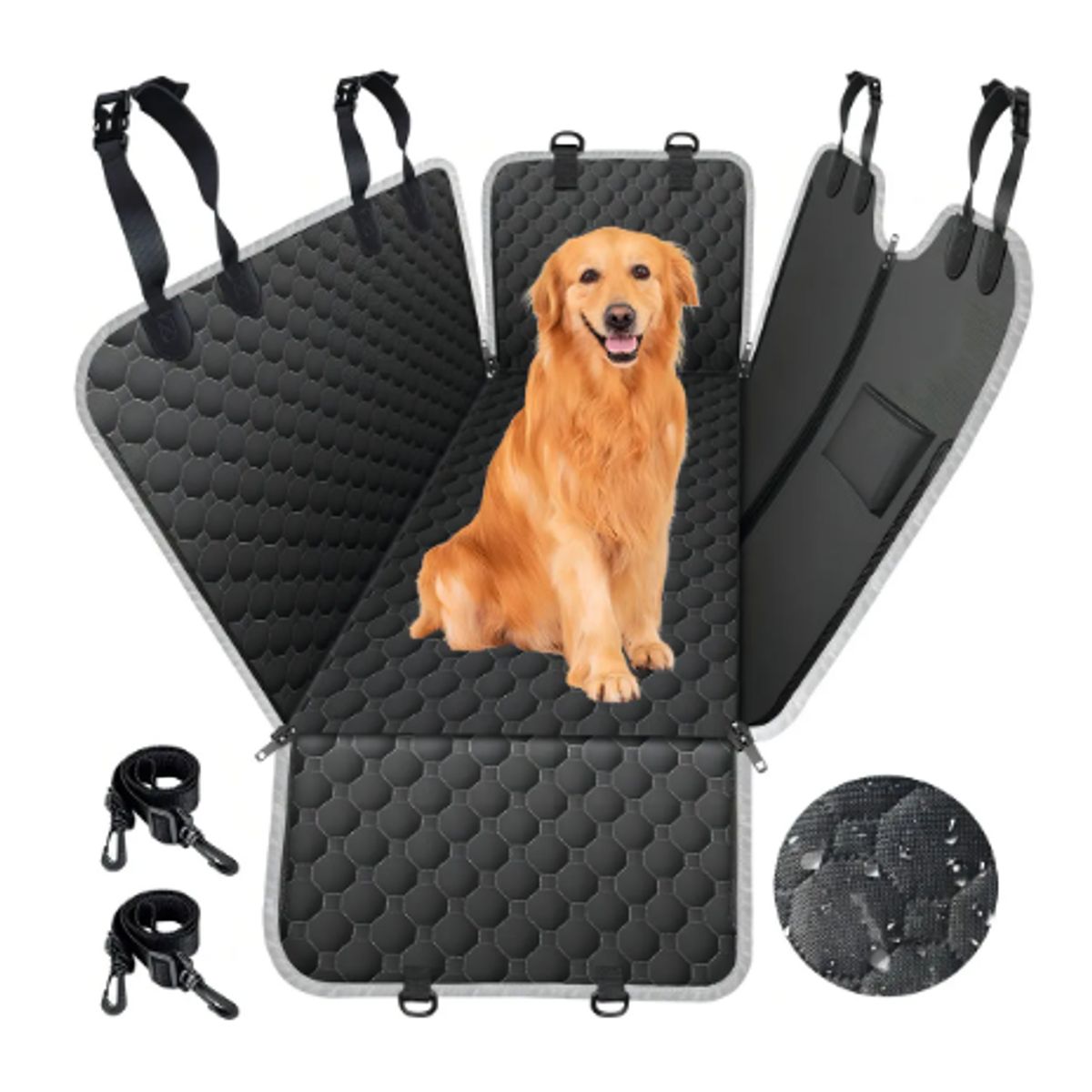 GENERICO - Cubre asiento para perro accesorios para autos fundas impermeable color negro