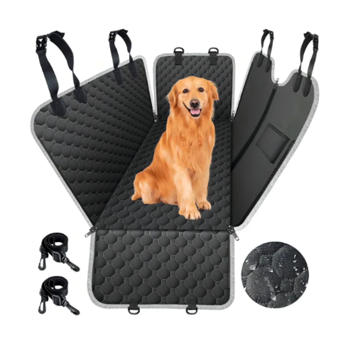 GENERICO - Cubre asiento para perro accesorios para autos fundas impermeable color negro