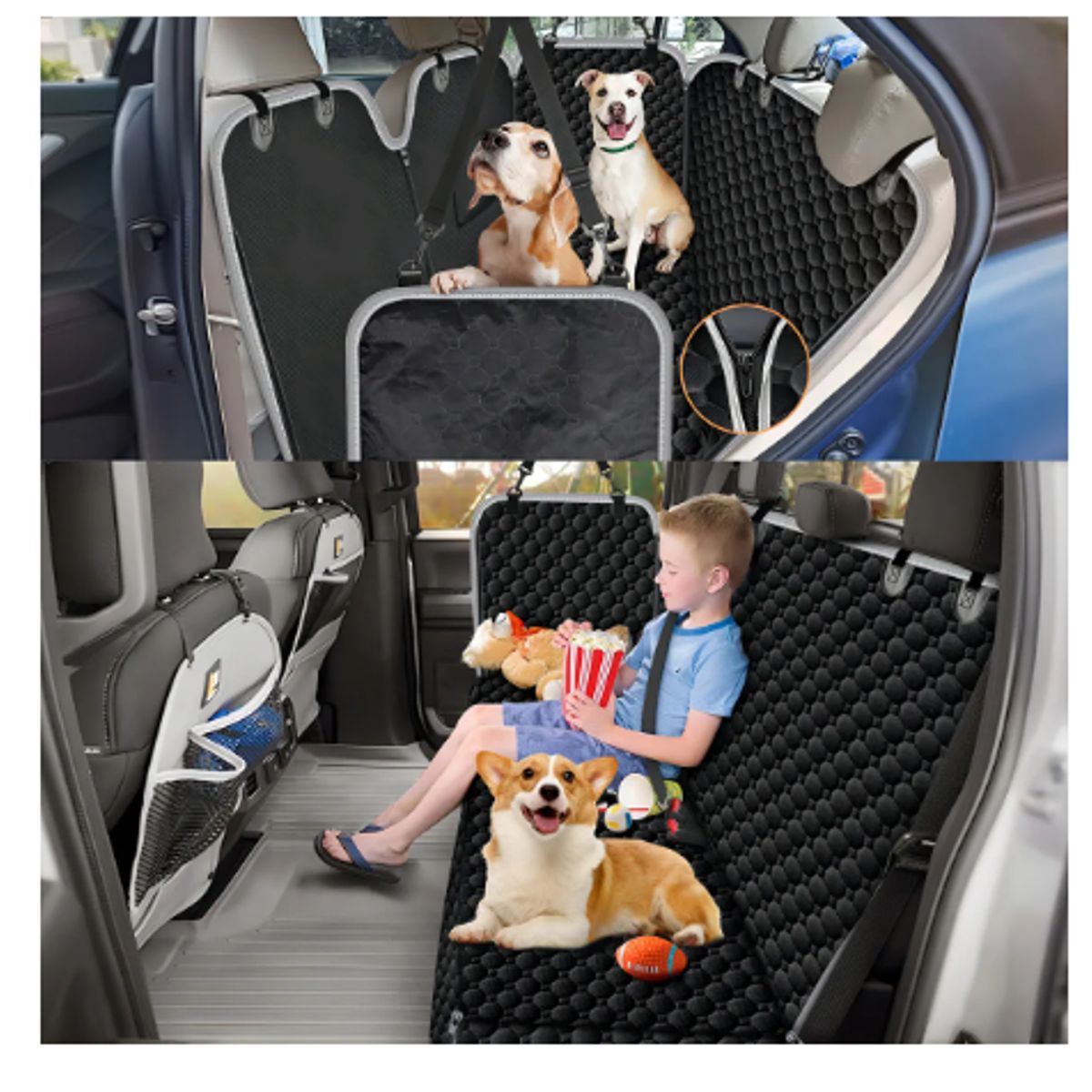 GENERICO - Cubre asiento para perro accesorios para autos fundas impermeable color negro