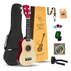GENERICO - Ukelele Soprano Music 21″ + Funda + Afinador + Accesorios Ideal Para Aprender
