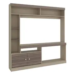 TUHOME - Estante Tv65 2 Puertas Classic Color 1806x180x303 Cm Avellana Y Cartagena