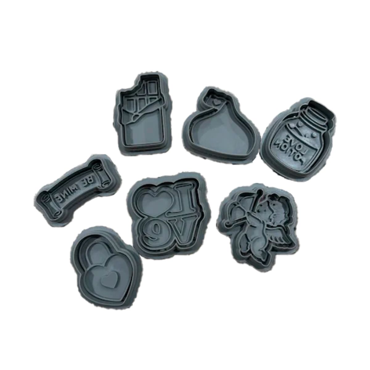GENERICO - Cortadores De Galletas De San Valentín (pack 7 Un)
