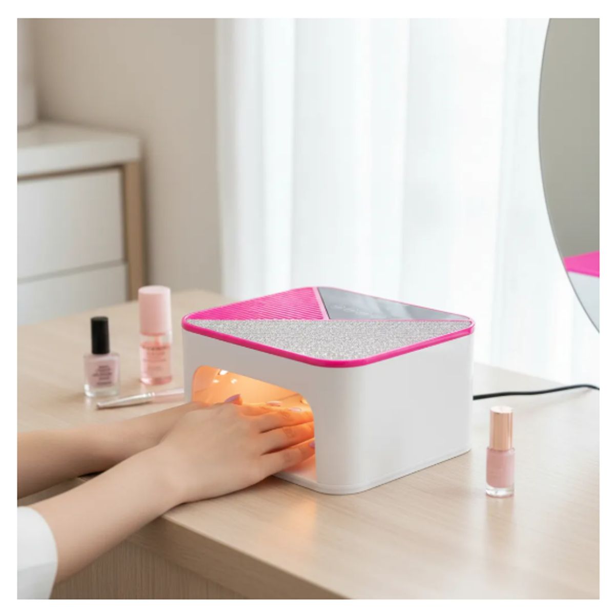 GENERICO - Lámpara Led Uv 288w Uñas Gel Secado Rápido Sensor FUCSIA