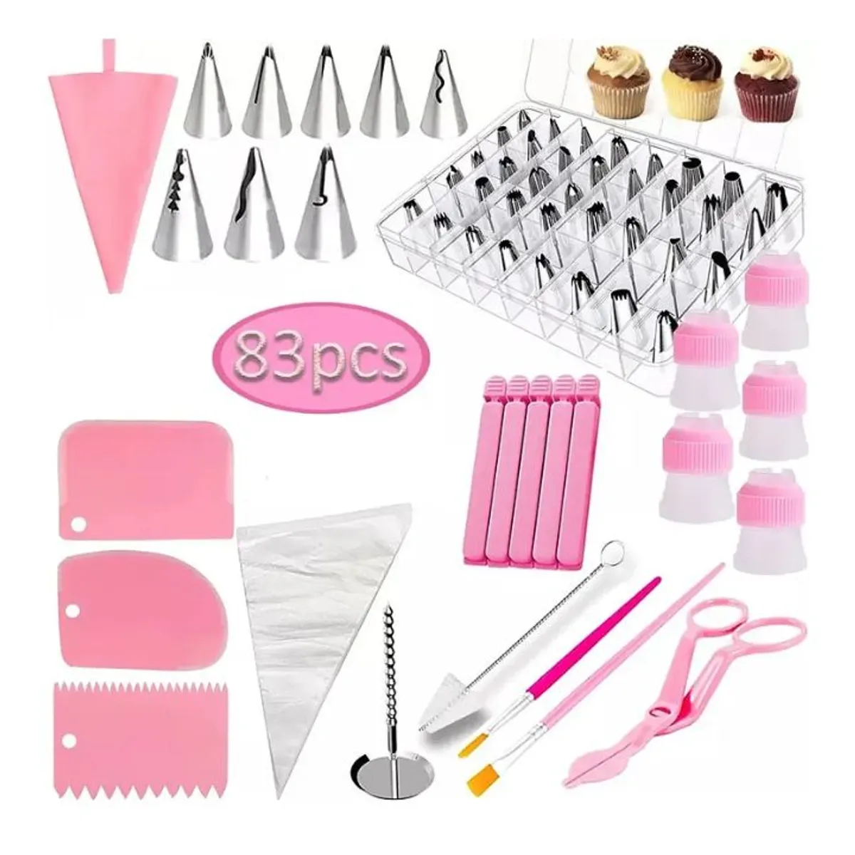 GENERICO - Boquillas De Decoración Para Pastelería Set 83 Pcs