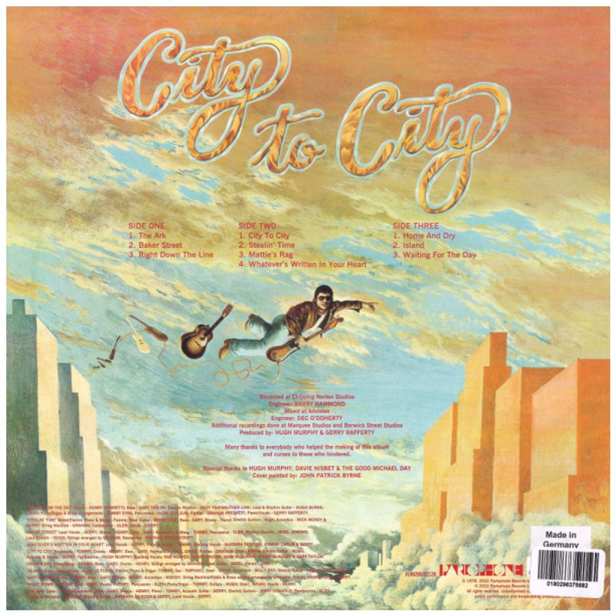 HITWAY MUSIC - GERRY RAFFERTY - CITY TO CITY 2LP HALF SPEED-180GRS - VINILO