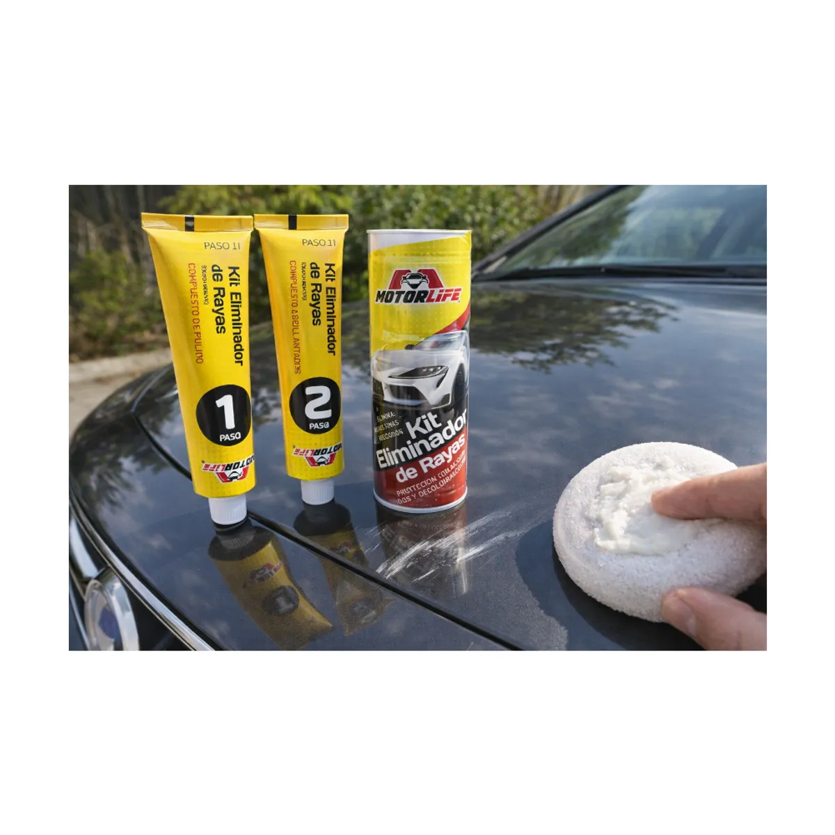 MOTORLIFE - Kit Eliminador Reparador Rayones Pintura Auto