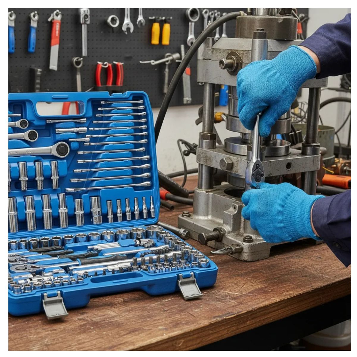 GENERICO - Kit De Herramientas Combinadas 151 Piezas Azul Acero