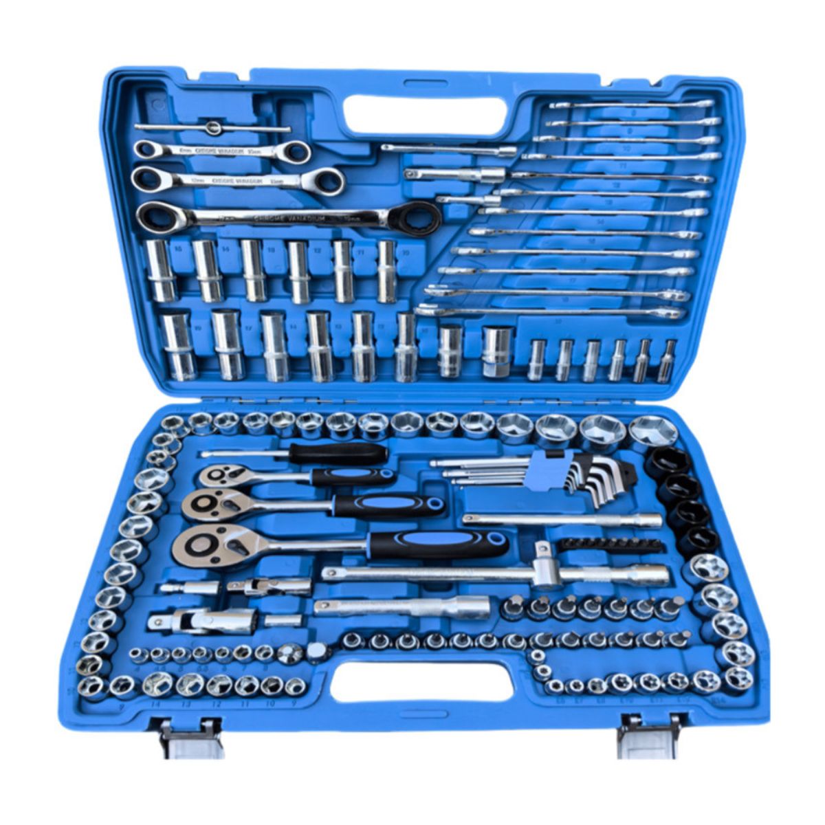 GENERICO - Kit De Herramientas Combinadas 151 Piezas Azul Acero
