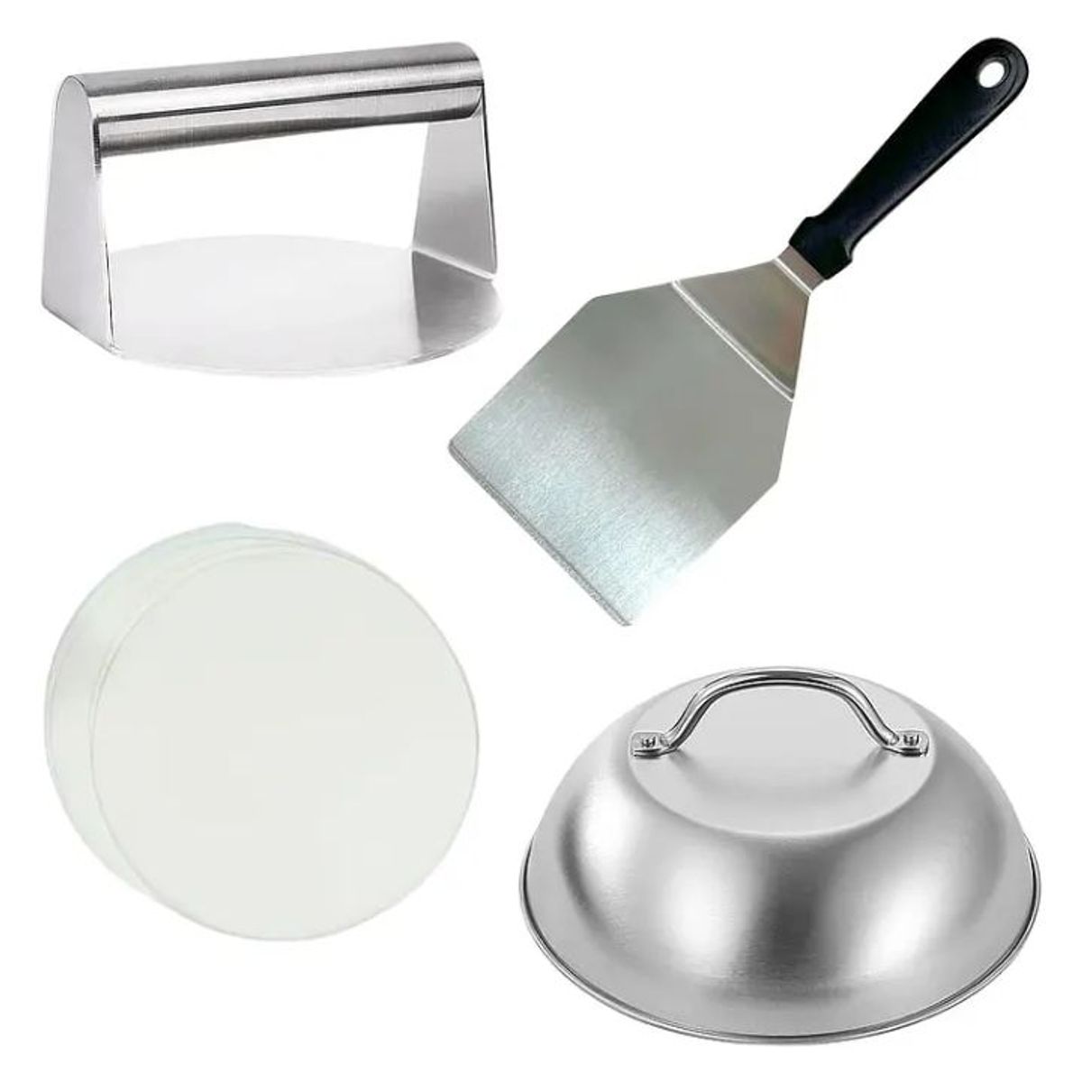 GENERICO - Kit De Prensa De Hamburguesas De Acero Inoxidable