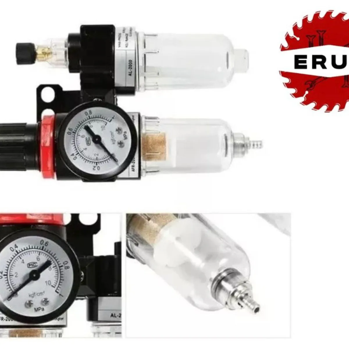ERUX - Filtro Regulador De Aire Para Compresor Doble  compresor