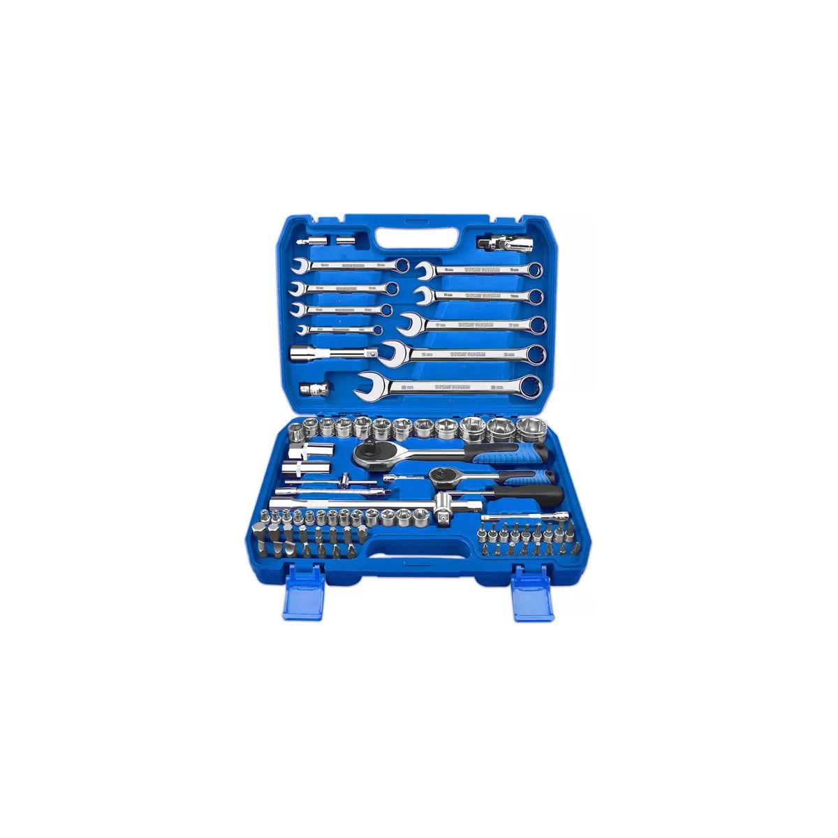 GENERICO - Set De Herramientas Combinadas De 82 Pzs Calidad Profesional Azul Acero