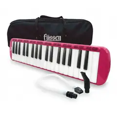 FUSSEN - Melódica 37 Notas Rosa con Estuche y Boquilla – Ideal para Estudio y Aprendizaje