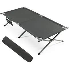 GENERICO - CAMA PLEGABLE PORTATIL CAMPING EXTERIOR INTERIOR PLEGABLE GRIS