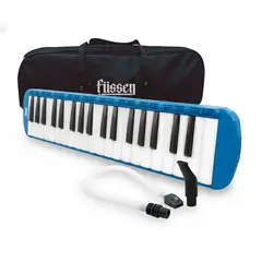 FUSSEN - Melódica 37 Notas Azul con Estuche y Boquilla – Ideal para Estudio y Aprendizaje