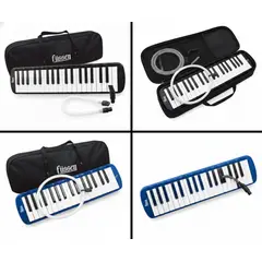 FUSSEN - Melódica 32 Notas Azul con Estuche y Boquilla – Ideal para Estudio y Aprendizaje