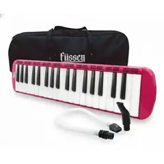 FUSSEN - Melódica 32 Notas Rosa con Estuche y Boquilla – Ideal para Estudio y Aprendizaje