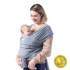MOMCOZY - Portabebé Fular - Gris -