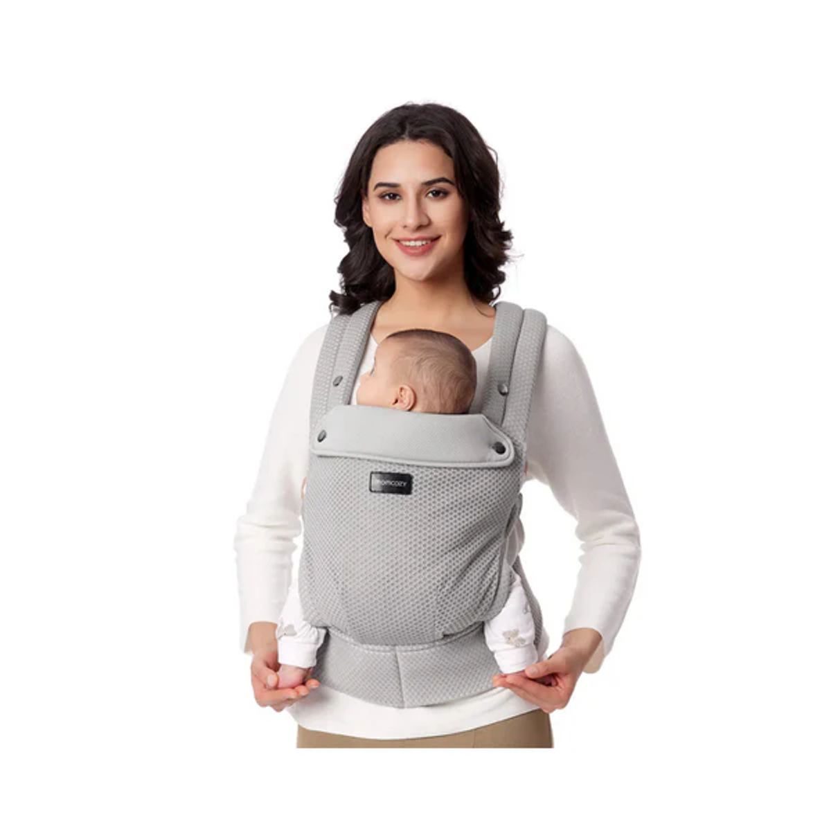 MOMCOZY - Portabebé 3 en 1 - Malla Gris - MomCozy