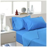 Sabana Unicolor 1 Plaza 144 Hilos - Color Azul