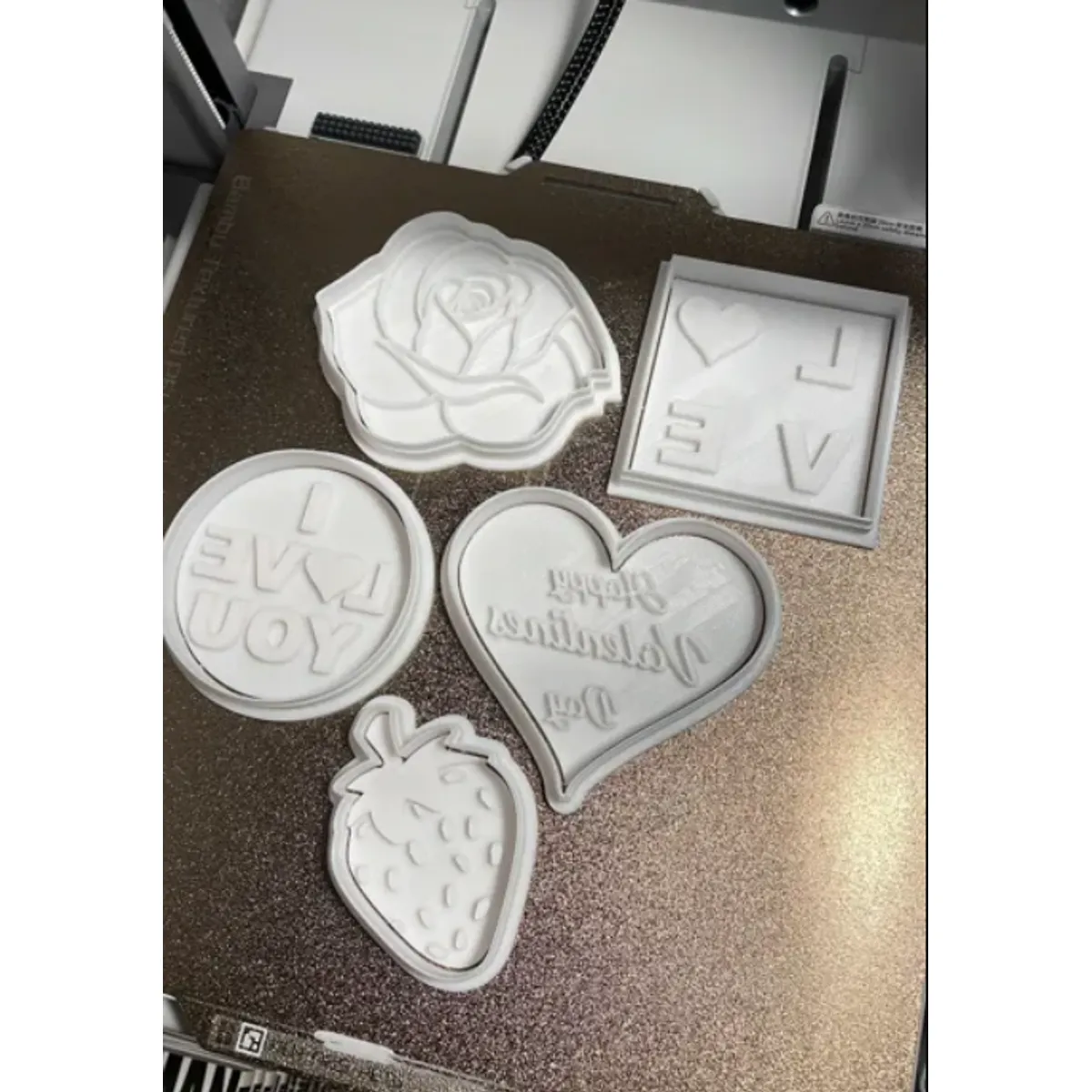 GENERICO - Cortadores y sellos de galletas - San Valentín (pack 5 un)