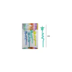 GENERICO - Velas espiral de estrella 12cm 4pcs