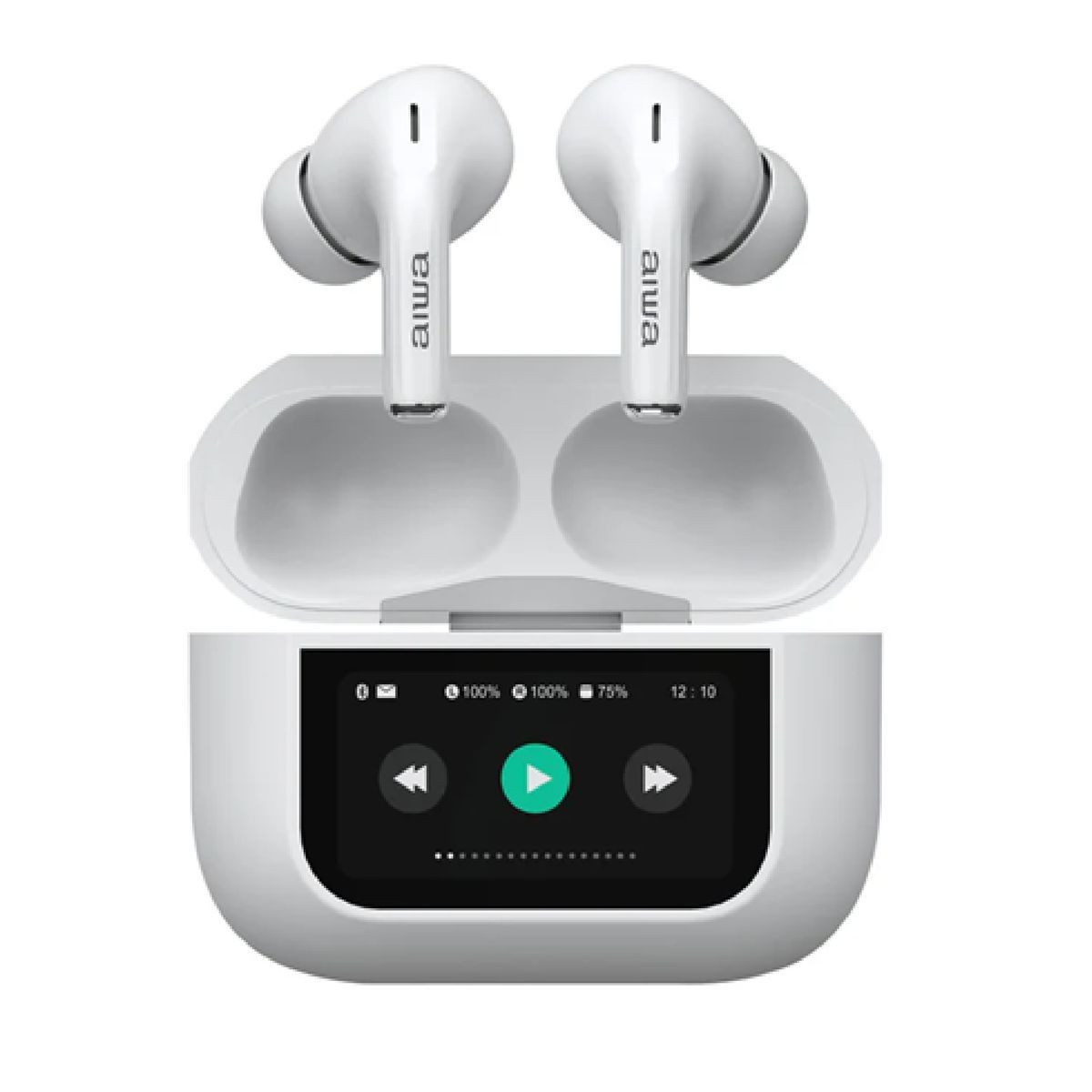 AIWA - AUDIFONO AIWA TWS BLANCO PANTALLA TACTIL AWTWSGPROW
