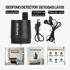 GENERICO - Geofono detector de fugas de agua Recargable 13000X
