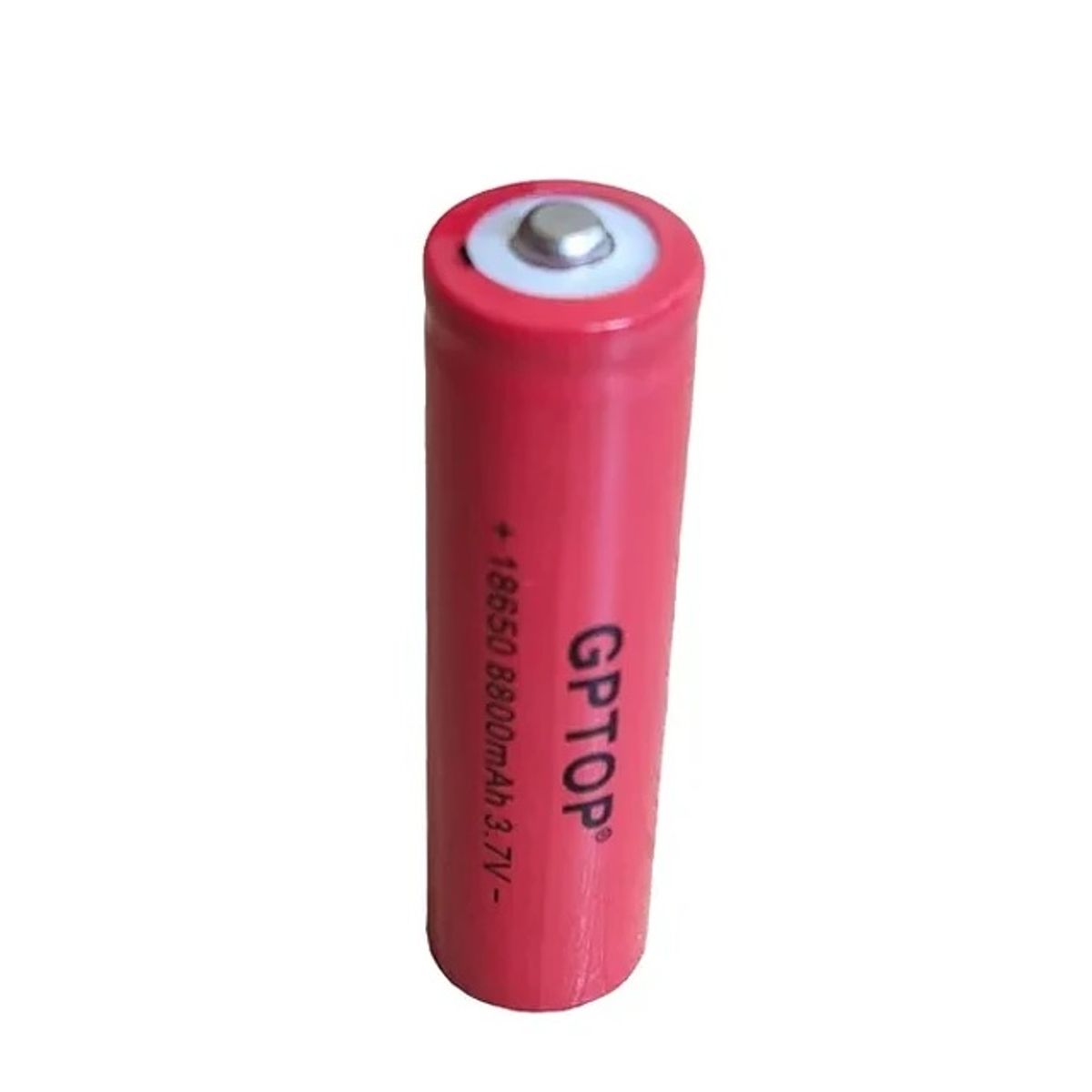 GENERICO - Pilas Baterias Recargables de Litio 18650 8800 mAh Roja Con Punta Contacto