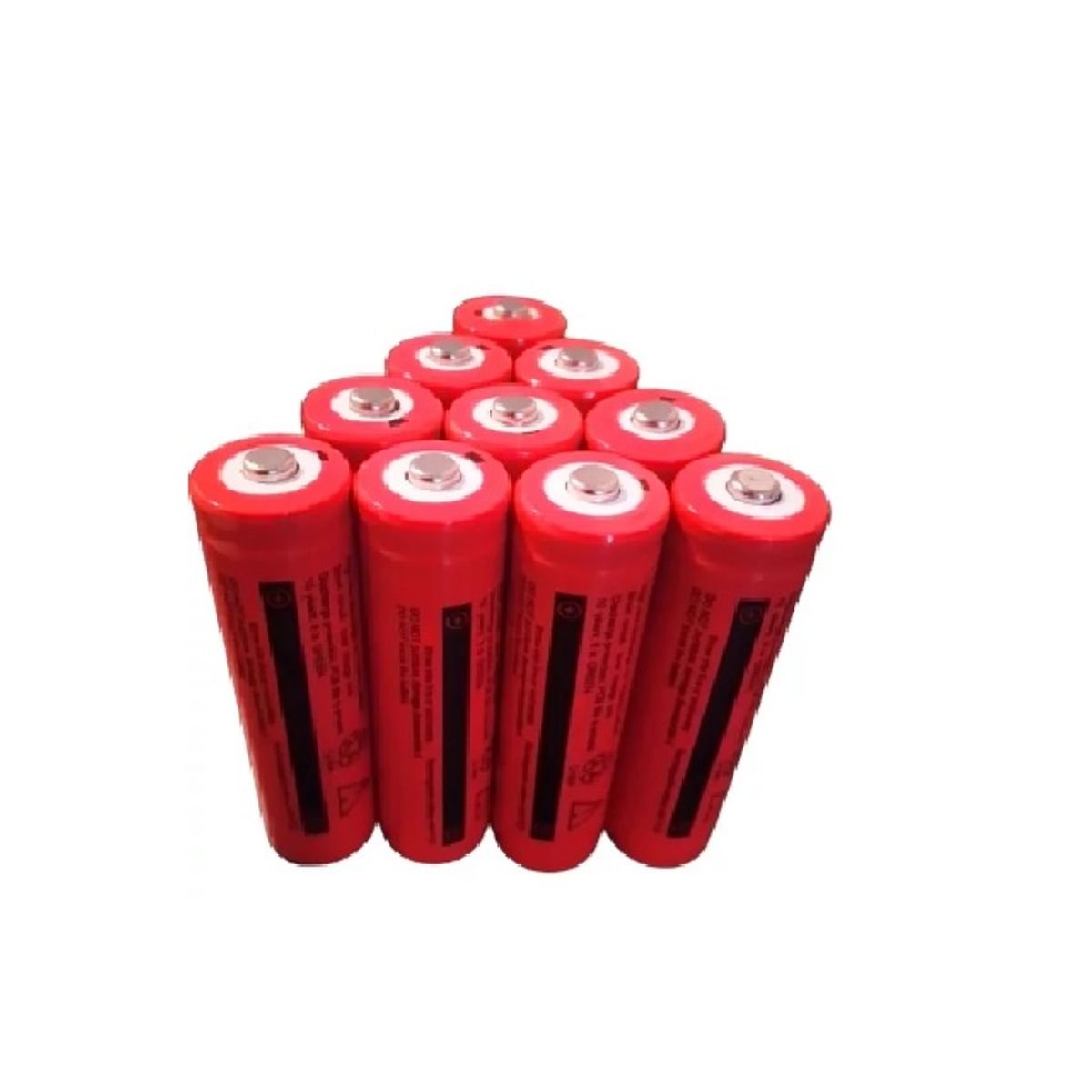 GENERICO - Pilas Baterias Recargables de Litio 18650 8800 mAh Roja Con Punta Contacto
