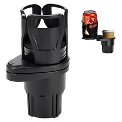 GENERICO - Portavasos Auto Multifuncional Doble Ajustable Rotación 360