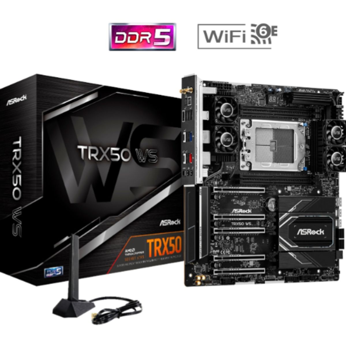 ASROCK - Placa Madre Profesional ASRock TRX50 WS Socket STR5 para AMD Threadripper