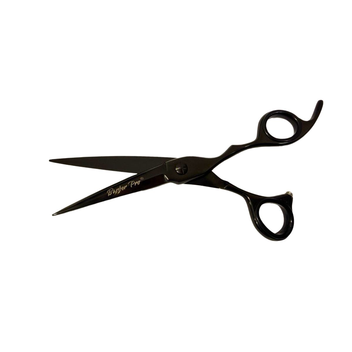 GENERICO - Tijera Profesional Peluquería BARBER PRO 6,5 Filo Navaja Negro