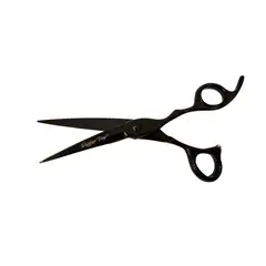 GENERICO - Tijera Profesional Peluquería BARBER PRO 6,5 Filo Navaja Negro