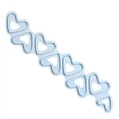 GENERICO - Troquel Metalico Para Papeleria Diseño Rama Corazones 7 Piezas