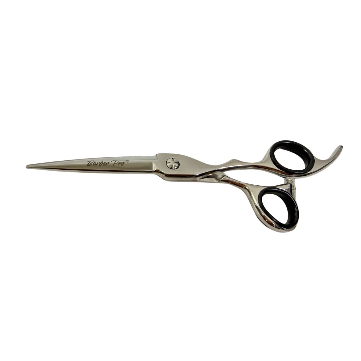 GENERICO - Tijera Profesional Peluquería BARBER PRO 6,5 Filo Navaja Silver