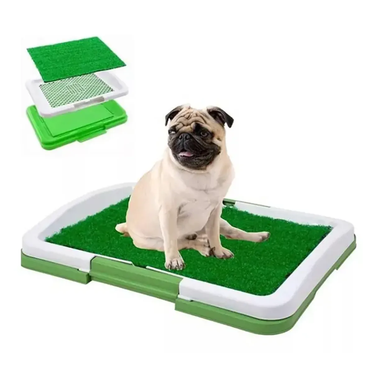 GENERICO - Baño Para Perros Y Gatos Ecológico Mascota 3 Niveles 46x33cm