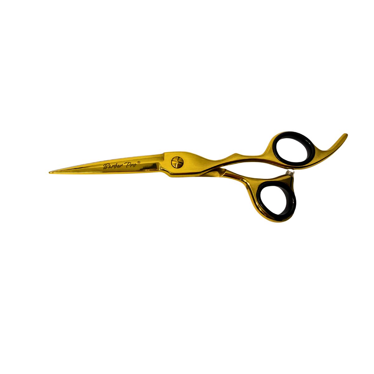 GENERICO - Tijera Profesional Peluquería BARBER PRO 6,5 Filo Navaja Dorado