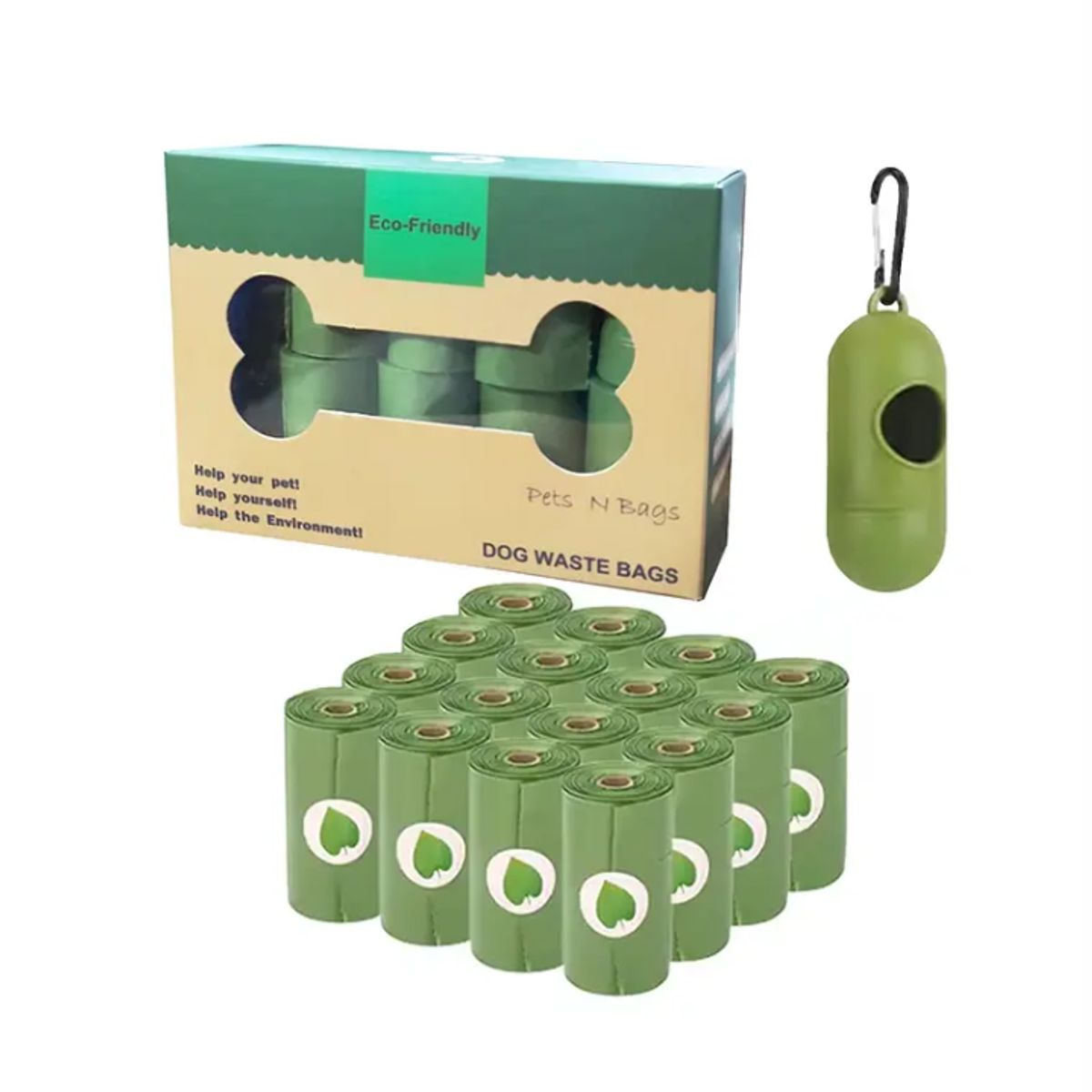 GENERICO - Bolsas Ecologica Desecho De Mascotas 16 Rollos De 15 Bolsas